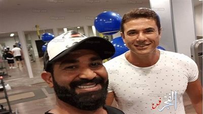أحمد سعد ينشر صورته مع عز من داخل الجيم