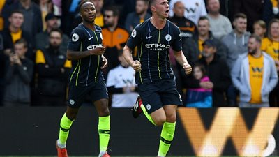 أهداف مباراة - وولفرهامبتون 1 × 1 مانشستر سيتي