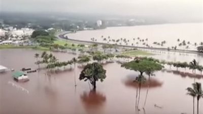 صور جوية تظهر حجم الفيضانات فى هاواى جراء الإعصار