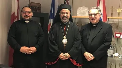 بطريرك الأقباط الكاثوليك يزور الآباء الفرنسيسكان بكندا