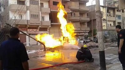 عاجل.. انفجار ماسورة الغاز العمومية بشبرا الخيمة  