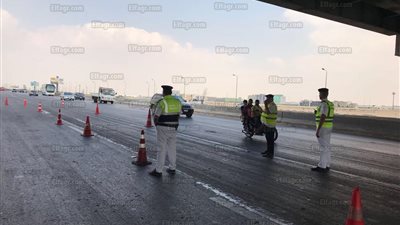 مدير المرور يتابع تأمين الطريق الدائري