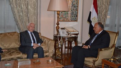 شكري يلتقي عزام الأحمد.. ويبحث آخر التطورات على الساحة الفلسطينية