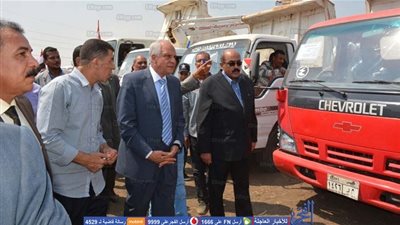 محافظ الجيزة يشهد اصطفاف معدات وأجهزة إدارة الأزمات ومواجهة السيول (صور)