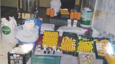 ضبط صاحب مصنع عصائر بدون ترخيص ببدر