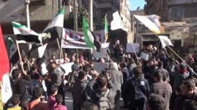 مظاهرات بمناطق المعارضة السورية لإسقاط بشار