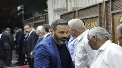 حازم امام وكمال درويش وعبدالله جورج و أحمد مرتضى بعزاء حازم ياسين 