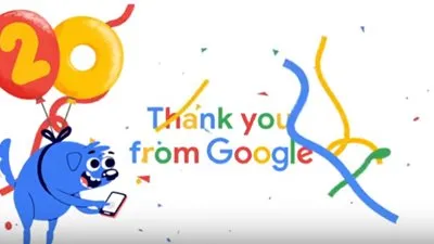 Google celebrates 20th anniversary of company's founding