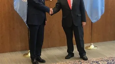 أبو الغيط يعقد جلسة مباحثات هامة مع سكرتير عام الأمم المتحدة