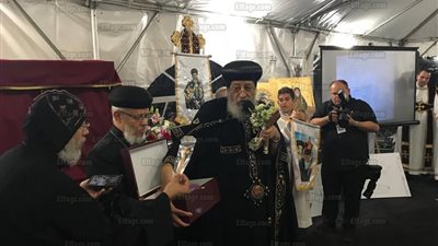 البابا تواضروس يضع حجر أساس كاتدرائية الشهيد مارمينا والبابا كيرلس بنيوجيرسي