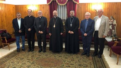 بطريرك الأقباط الكاثوليك يستقبل الوفد الإيطالي الكنسي