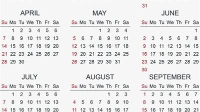 تعرف على موعد الإجازات الرسمية في 2019