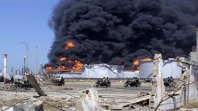 حريق ضخم بمصفاة نفطية فى محافظة ميسان العراقية