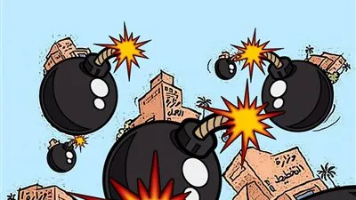 الحكومة القطرية تدعم الارهاب (كاريكاتير)