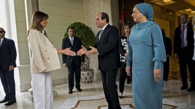 ميلانيا ترامب توجه الشكر للسيسي وقرينته على استضافتها فى مصر