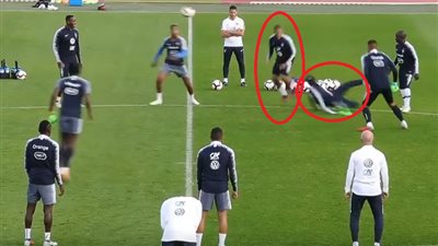 مبابي يهين ديمبلي في تدريبات فرنسا (فيديو)