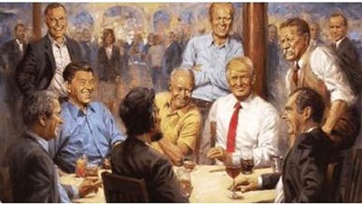 لوحة فنية على جدار ترامب تثير موجة من التعليقات الساخرة