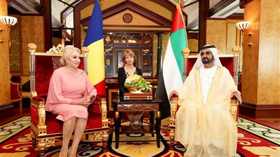 محمد بن راشد يستقبل رئيسة الوزراء الرومانية