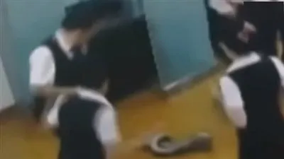 في ​الصين.. أفعى كبيرة تسقط على موظفي بنك وتثير حالة من الذعر! (فيديو)