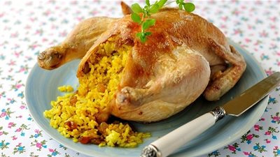 طريقة عمل الدجاج المحشي بالأرز