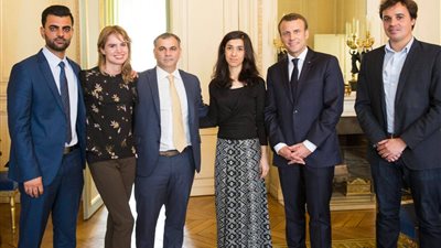 ماكرون يعد نادية مراد باستضافة 100 إيزيدية من ضحايا داعش