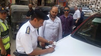 حملات مرورية موسعة لضبط المخالفات بالجيزة