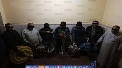 ضبط 6 أشخاص بتهمة التنقيب عن الآثار في الغربية (صور)