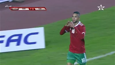 عاجل.. المغرب تفاجيء تونس بالهدف الأول (فيديو)