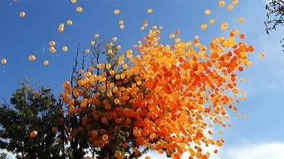 مئات البالونات البرتقالية في سماء الرباط لإدانة العنف الذكوري