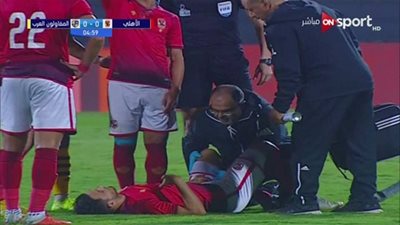 تفاصيل إصابة صلاح محسن خلال لقاء الأهلي والمقاولون