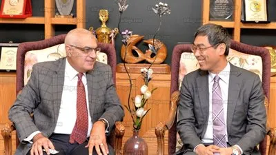 جامعة المنصورة تبحث تعاون علمى مع المعهد الوطنى اليابانى للعلوم والتكنولوجيا المتقدمة  