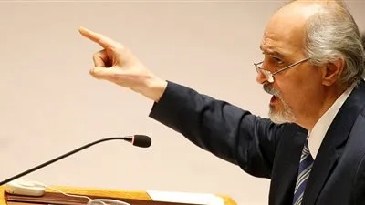 مضمون الصورة التي عرضها بشار الجعفري في مؤتمره الصحفي