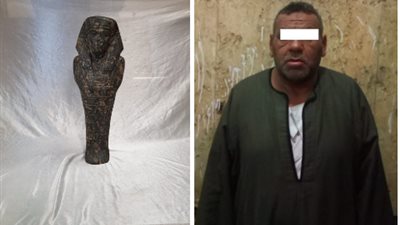 ضبط 3 أشخاص وبحوزتهم تمثال يشتبه بأثريته بروض الفرج