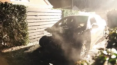 أول حادث احتراق لسيارة 