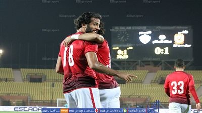 الأهلي يتقدم على النجوم في الشوط الأول بهدف مروان محسن