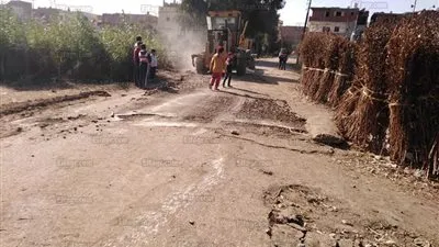 حملة لتطهير خطوط الصرف ورفع كفاءة الطرق بقرى قلين (صور) 