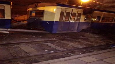 عاجل.. خروج ترام عن القضبان بمنطقة 