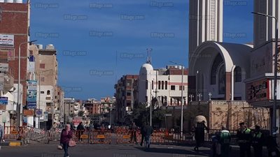 تكثيف أمني بمحيط الكنائس بالبحر الأحمر تزامنا مع احتفالات أعياد الميلاد (صور)