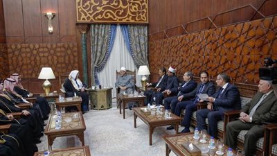 رئيس الشورى السعودي يلتقي شيخ الأزهر وشكري