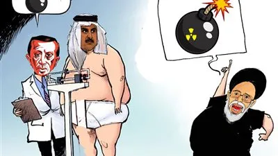 مساعدات تميم (كاريكاتير)