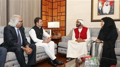 محمد بن راشد يستقبل رئيس حزب المؤتمر الوطني الهندي