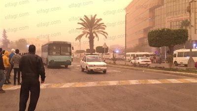 شاهد.. تأثير العاصفة الترابية على شوارع مدينة نصر (صور)
