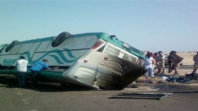 عاجل.. ارتفاع ضحايا انقلاب أتوبيس غرب النجيلة