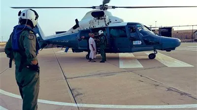 طائرة القوات البحرية تنقذ مريضة قلب بجازان