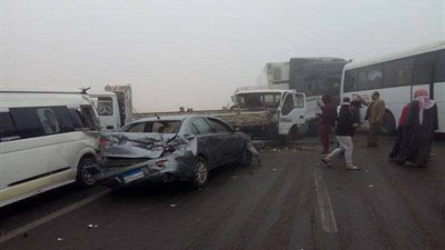 إصابة 7 أشخاص في تصادم سيارتين بالشرقية