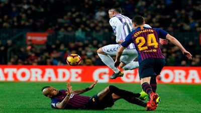 برشلونة وليون في مباراة 