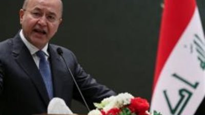 الرئيس العراقي يدعو المجتمع الدولي لإعادة إعمار العراق