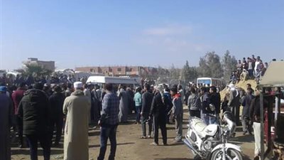 مصرع 3 أطفال في حادث مروع بطريق الموت في المنوفية (صور)