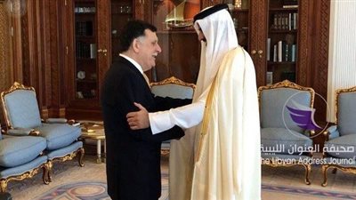 السراج يبحث مع تميم مستجدات الوضع السياسي والأمني في ليبيا