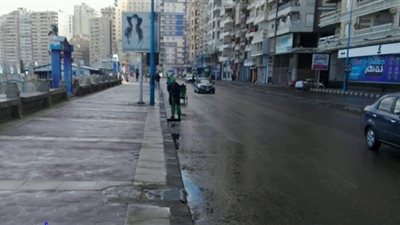طقس سيئ وأمطار غزيرة تضرب الإسكندرية (صور)